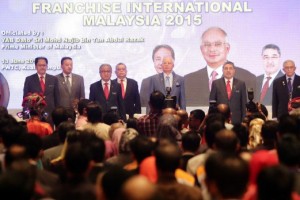 Prime Minister Datuk Seri Najib Razak at the opening ceremony of Franchise International Malaysia 2015 at Putra World Trade Centre (PWTC), Kuala Lumpur.  Pix by Aizuddin Saad