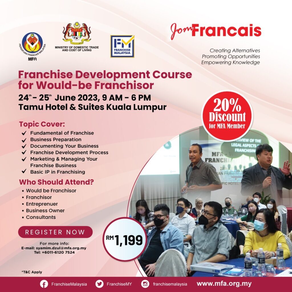 FRANCHISE DEVELOPMENT COURSE FOR WOULD-BE FRANCHISOR