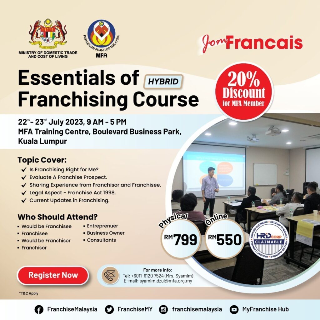 ESSENTIALS OF FRANCHISING COURSE 3/2023
