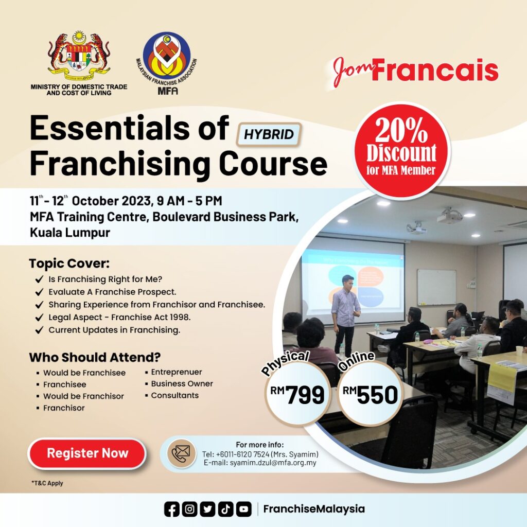 ESSENTIALS OF FRANCHISING COURSE 4/2023