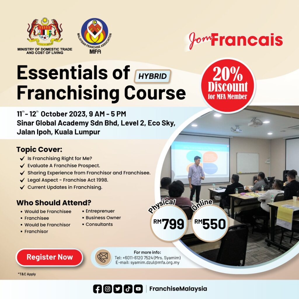 ESSENTIALS OF FRANCHISING COURSE 4/2023