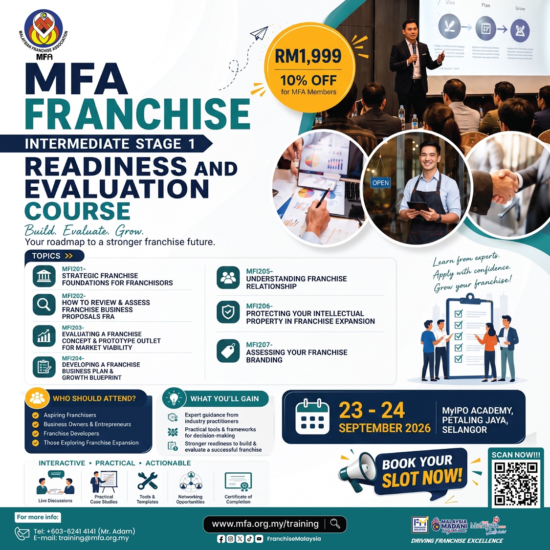 MFA FRANCHISE READINESS & EVALUATION COURSE (MFI 1) – 23 Sep 2026
